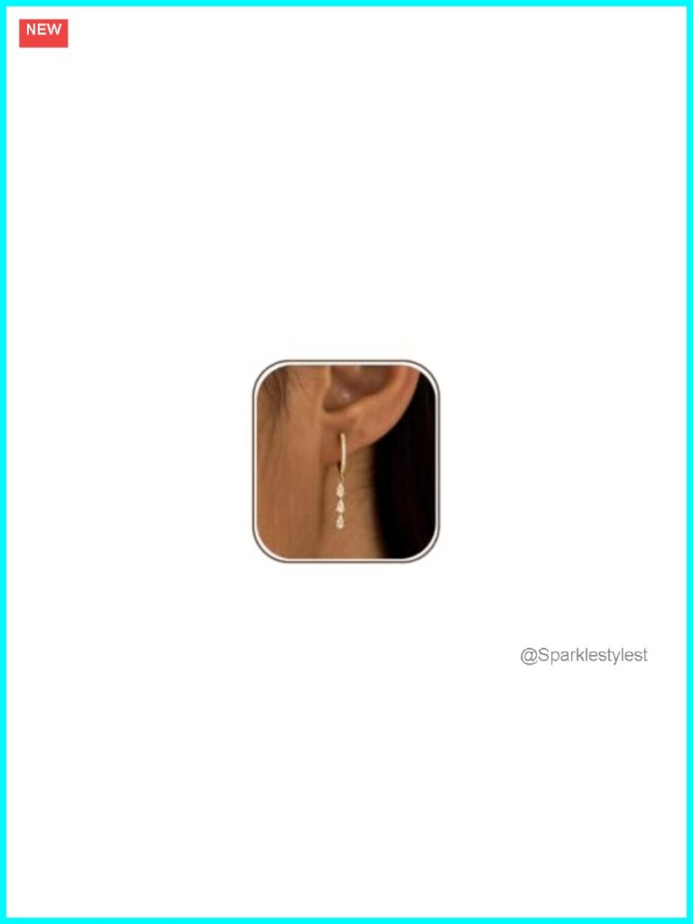 14K Gold Plated Dainty Dangle Drop Earrings